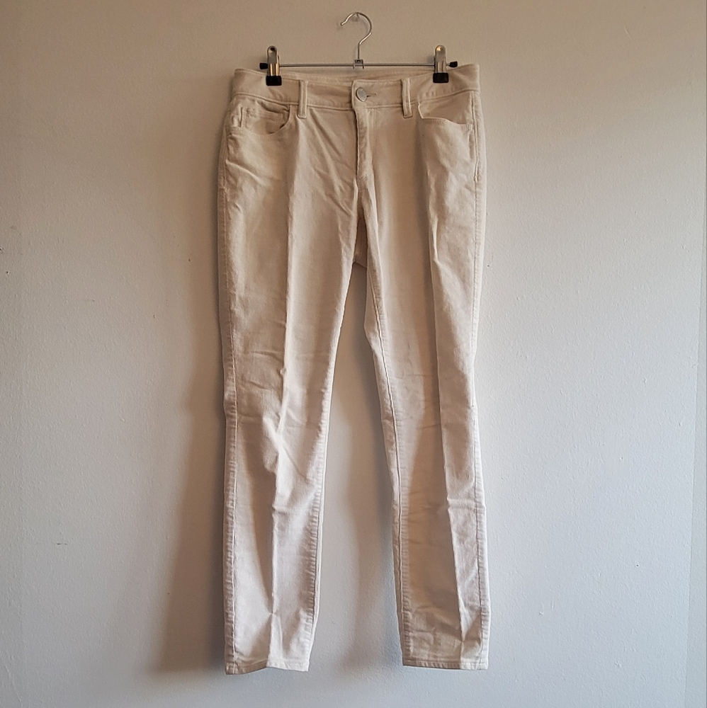 petite cream Loft corduroy pant size 27